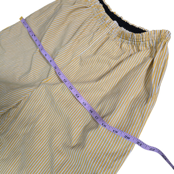 Tory Burch YELLOW Buddy striped pants joggers medium 8 - Picture 7 of 8